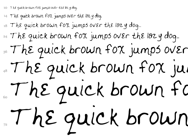 MTF Drgnldy font waterfall